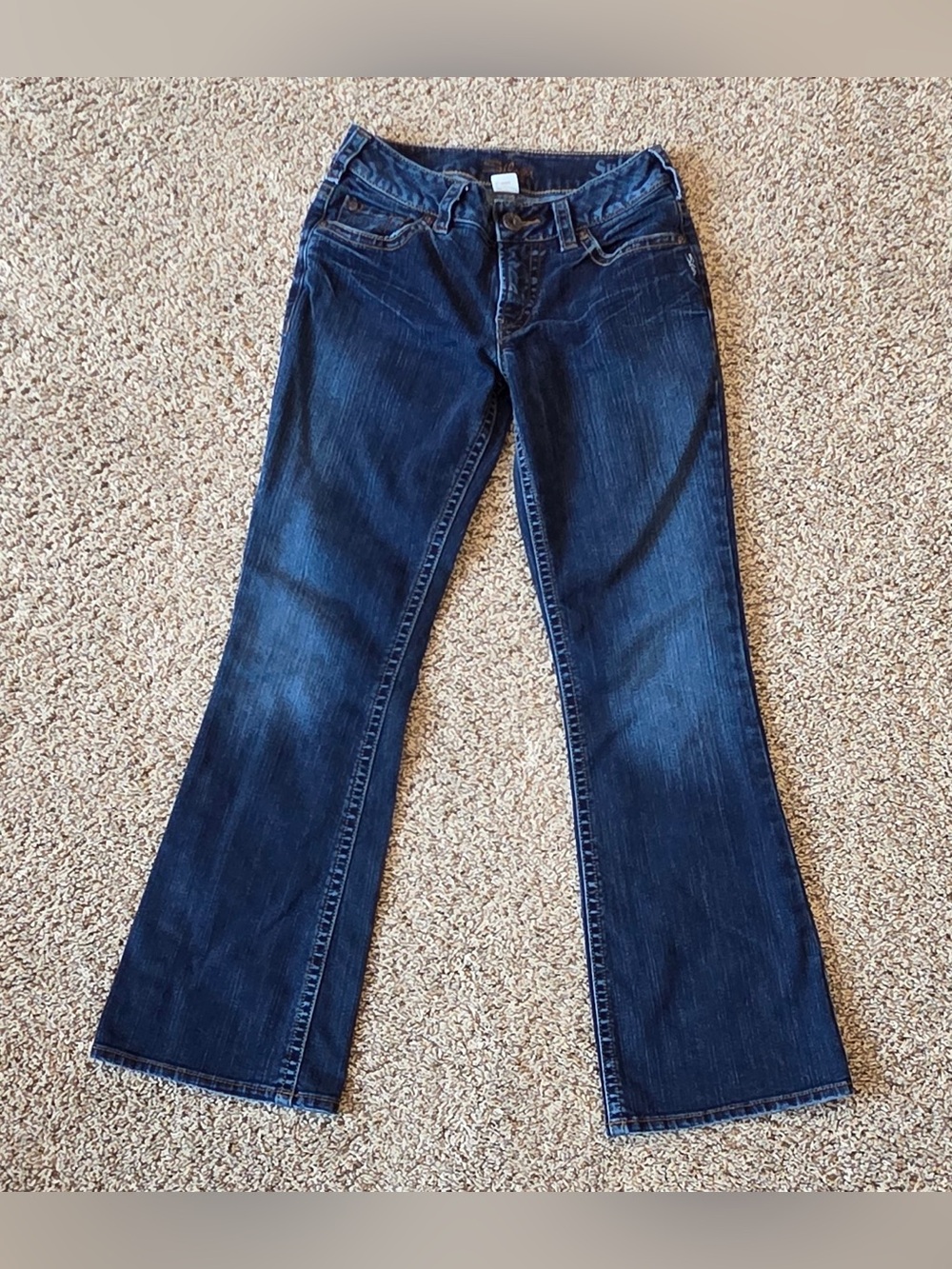 Women’s Suki Silver Western Glove Works Jeans Size 27/30